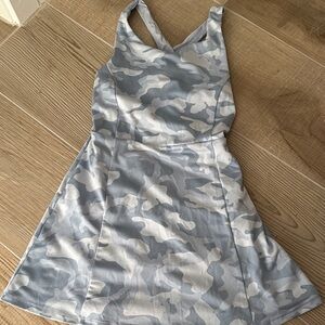 All in Motion Blue and White Camo Kids Dress